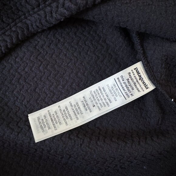 New Patagonia R1 Air 1/2 Zip Neck Women's L Black Pullover Fleece Jacket $130 - Picture 14 of 14